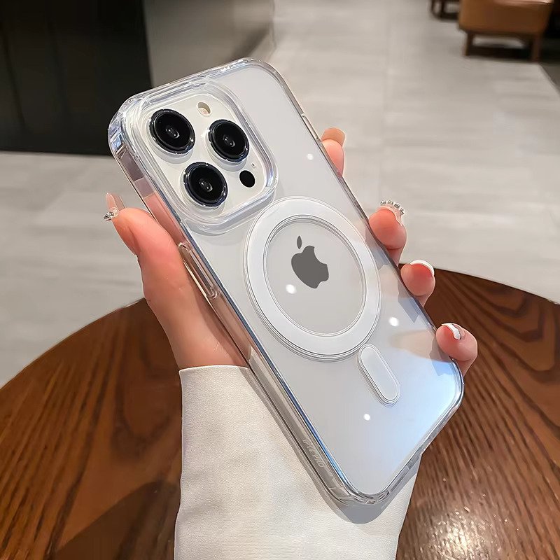 UltraHybrid™ Clear Anti-Yellow MagSafe iPhone Case – Shockproof & Compatible with All iPhone Models