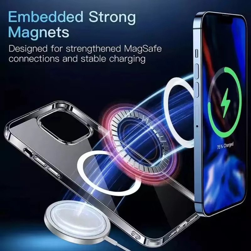 UltraHybrid™ Clear Anti-Yellow MagSafe iPhone Case – Shockproof & Compatible with All iPhone Models