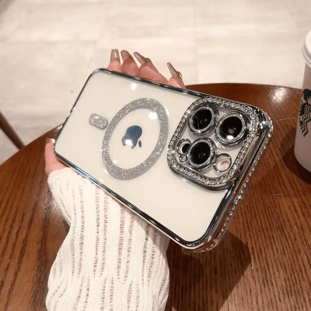 Diamond Sparkle MagSafe Case With Camera Protection for iPhone and Samsung Models