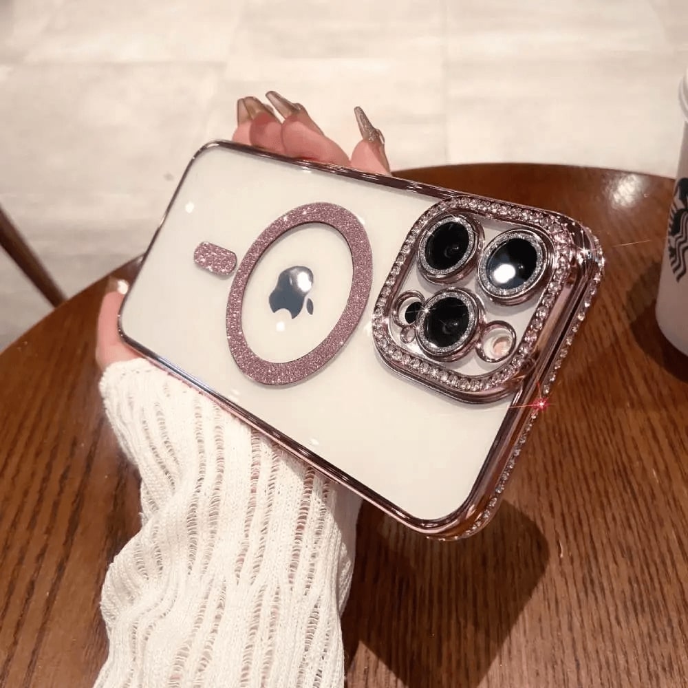 Diamond Sparkle MagSafe Case With Camera Protection for iPhone and Samsung Models