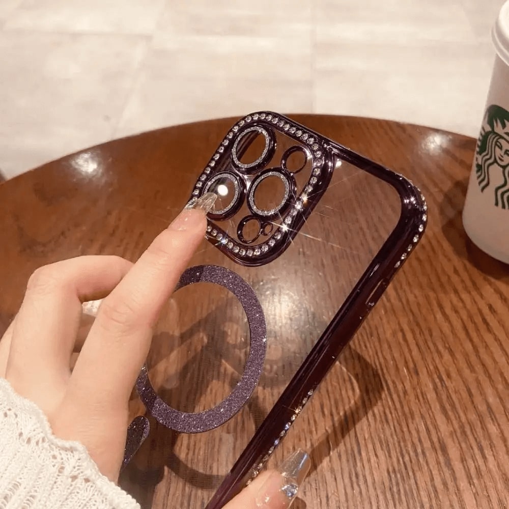 Diamond Sparkle MagSafe Case With Camera Protection for iPhone and Samsung Models