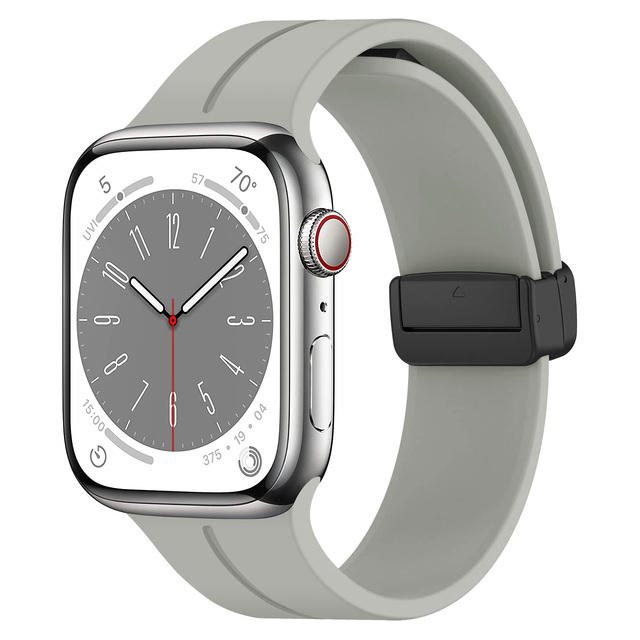 DC Premium Magnetic Silicone Apple Watch Strap – Soft, Flexible Band for All Series