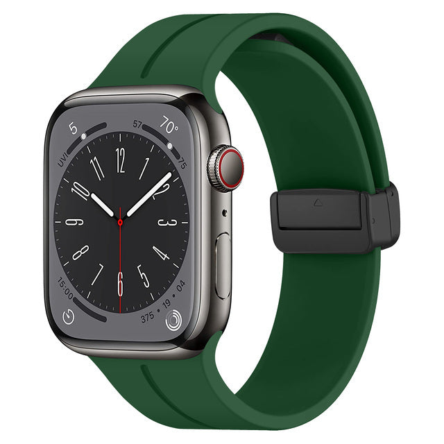DC Premium Magnetic Silicone Apple Watch Strap – Soft, Flexible Band for All Series