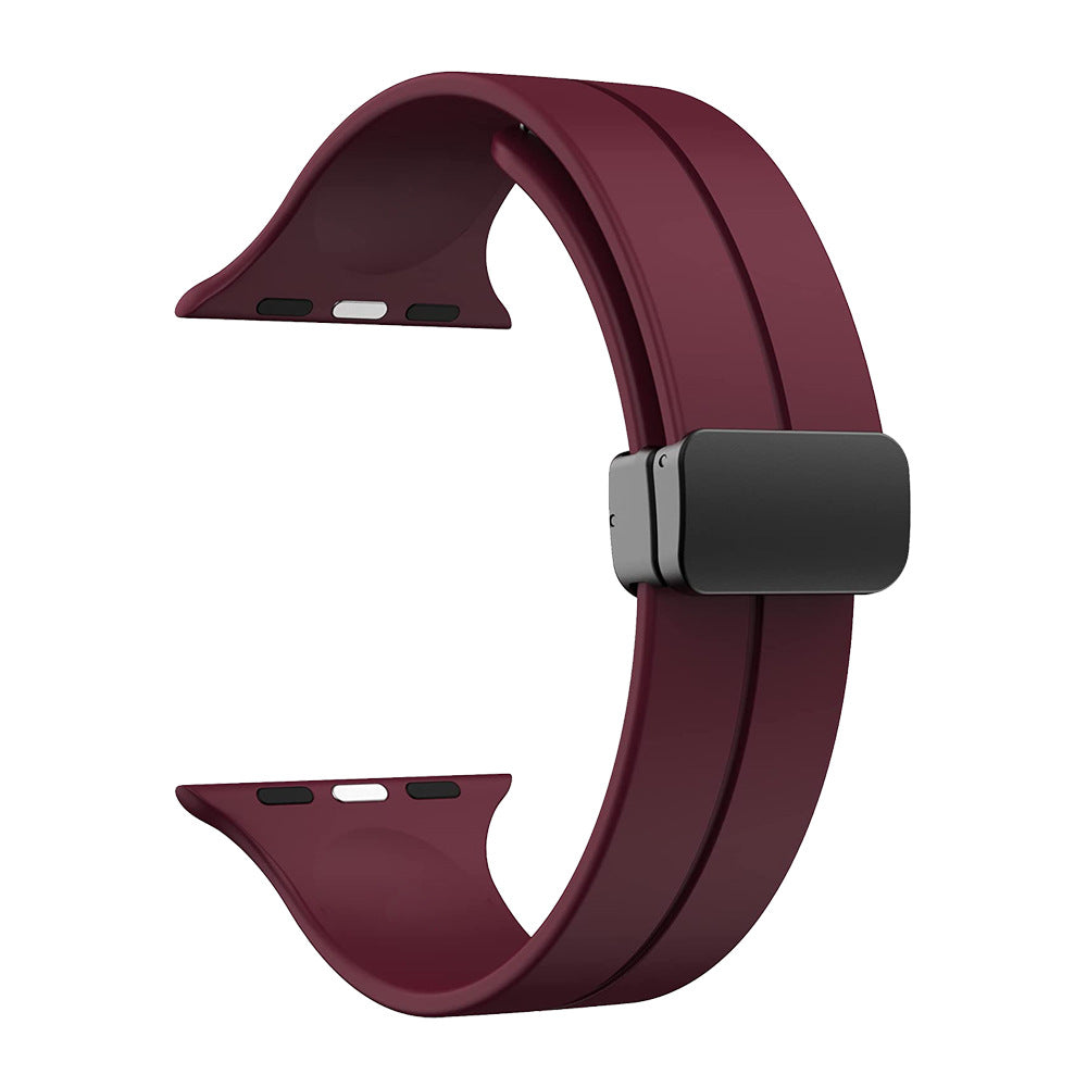 DC Premium Magnetic Silicone Apple Watch Strap – Soft, Flexible Band for All Series