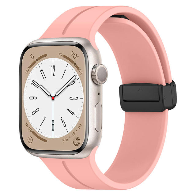 DC Premium Magnetic Silicone Apple Watch Strap – Soft, Flexible Band for All Series