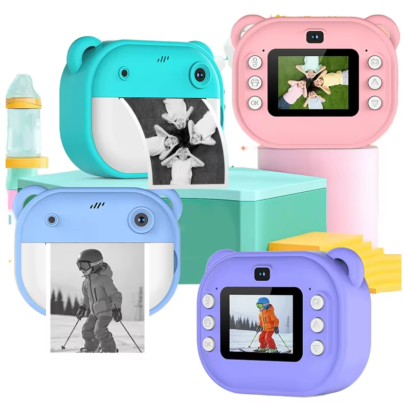 DC Instant Print Camera – Dual Lens, Memory Card Slot & Free Rolls | No-Ink Printing