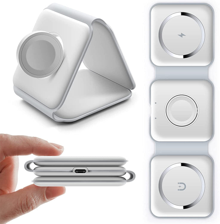 3 in 1 Magnetic fold 15W Wireless Charger Stand Fast Wireless Charging Station