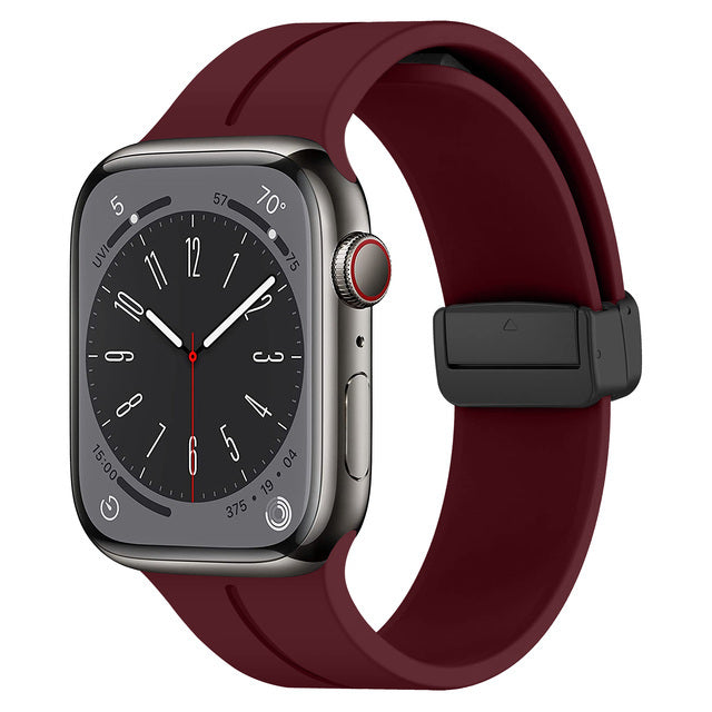 DC Premium Magnetic Silicone Apple Watch Strap – Soft, Flexible Band for All Series