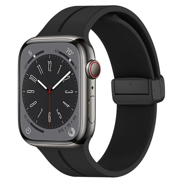 DC Premium Magnetic Silicone Apple Watch Strap – Soft, Flexible Band for All Series