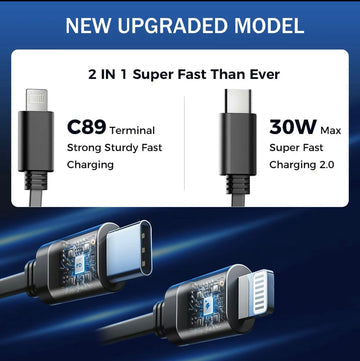 Smart | 4 in 1 Retractable cables 2 Type C and iOS Fast Charging 120W Car Phone Charger