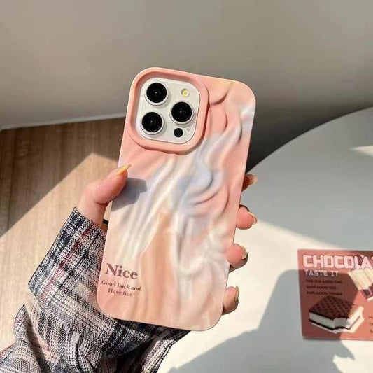 Aesthetic 3-D Textured Positive iPhone Soft Silicone Case - Nice