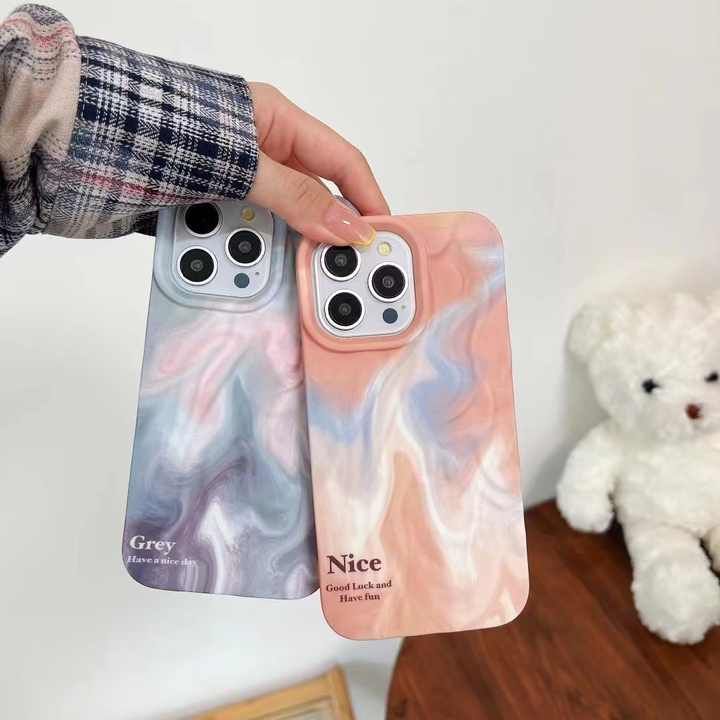 Aesthetic 3-D Textured Positive iPhone Soft Silicone Case - Nice