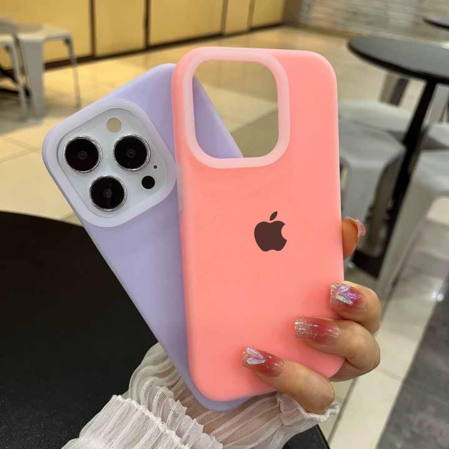 Jelly Liquid Silicone+PC Anti-drop Phone Case Protective Back Cover for iPhone