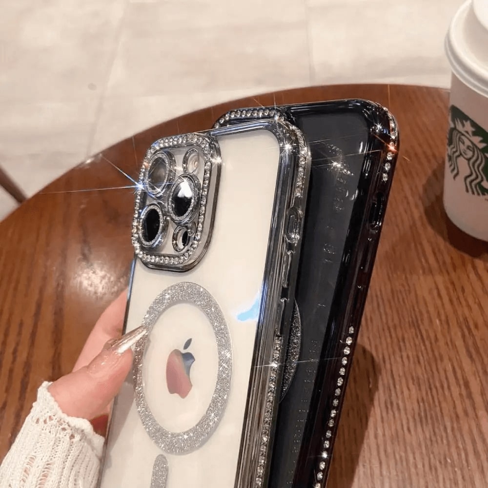 Diamond Sparkle MagSafe Case With Camera Protection for iPhone and Samsung Models