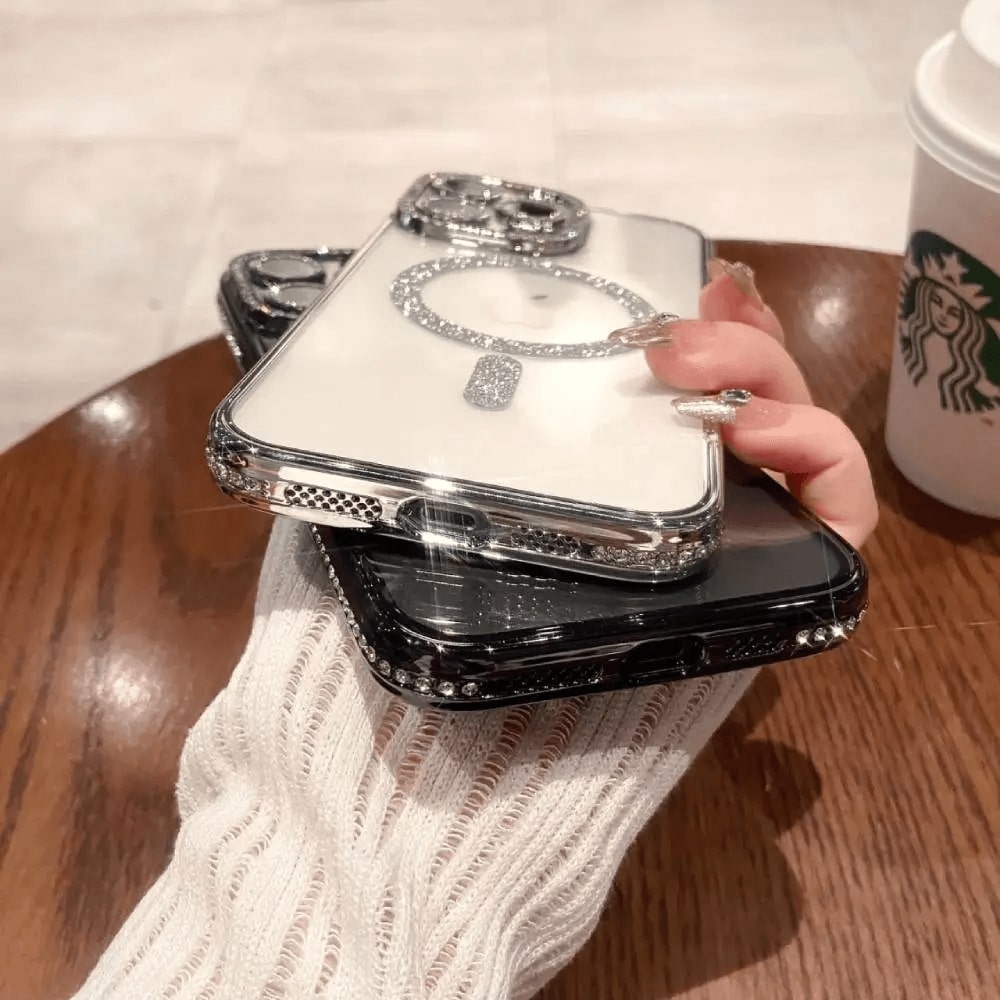 Diamond Sparkle MagSafe Case With Camera Protection for iPhone and Samsung Models