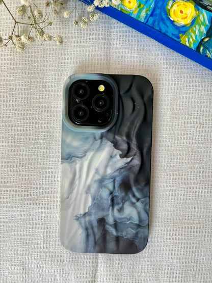 Aesthetic 3-D Textured Positive iPhone Soft Silicone Case - Black