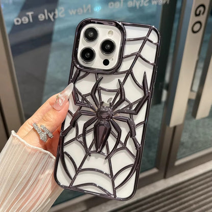 DC Spider Design Heat Dissipation Case for iPhone – Electroplated Soft TPU Cover