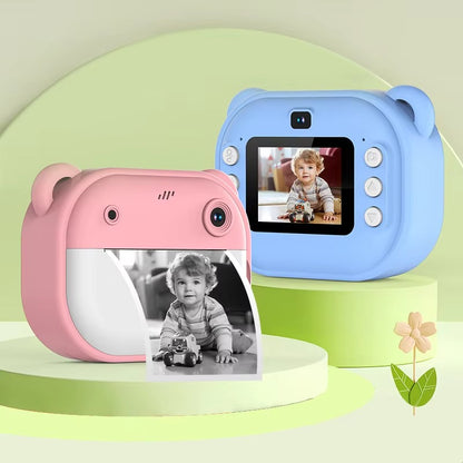 DC Instant Print Camera – Dual Lens, Memory Card Slot & Free Rolls | No-Ink Printing