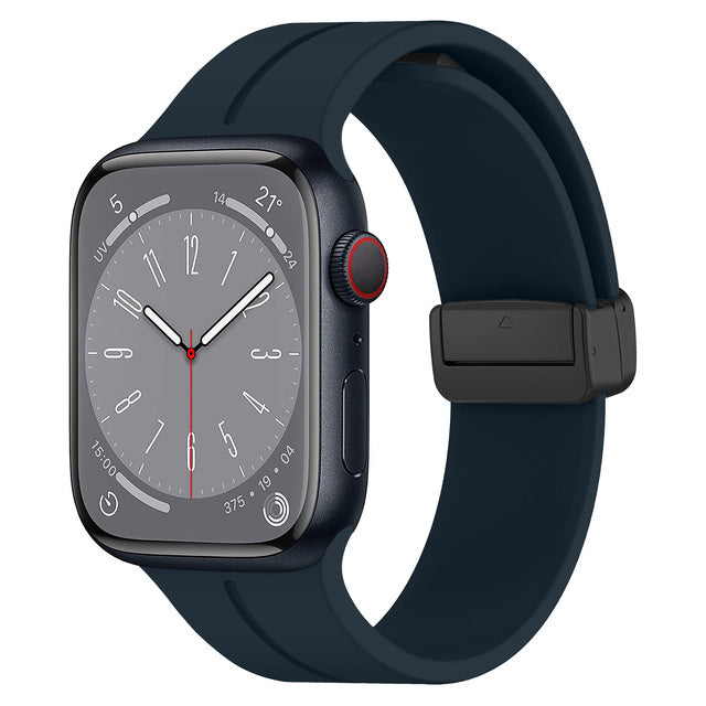 DC Premium Magnetic Silicone Apple Watch Strap – Soft, Flexible Band for All Series