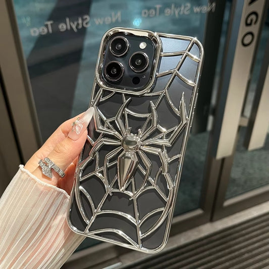 DC Spider Design Heat Dissipation Case for iPhone – Electroplated Soft TPU Cover