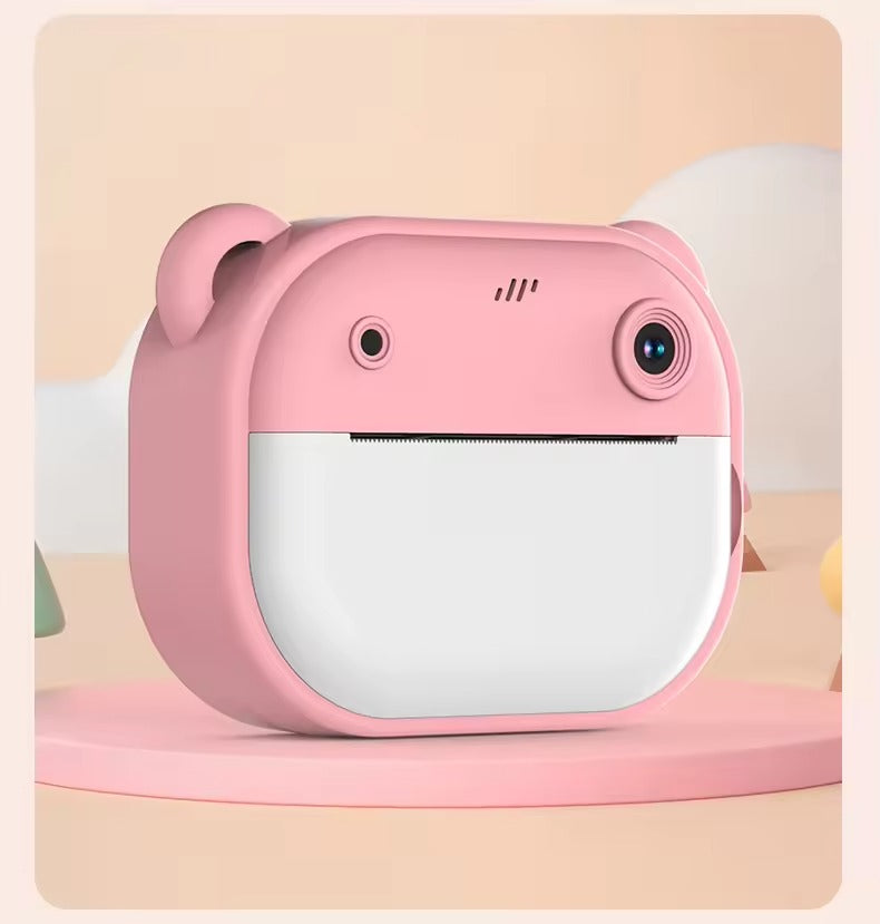 DC Instant Print Camera – Dual Lens, Memory Card Slot & Free Rolls | No-Ink Printing