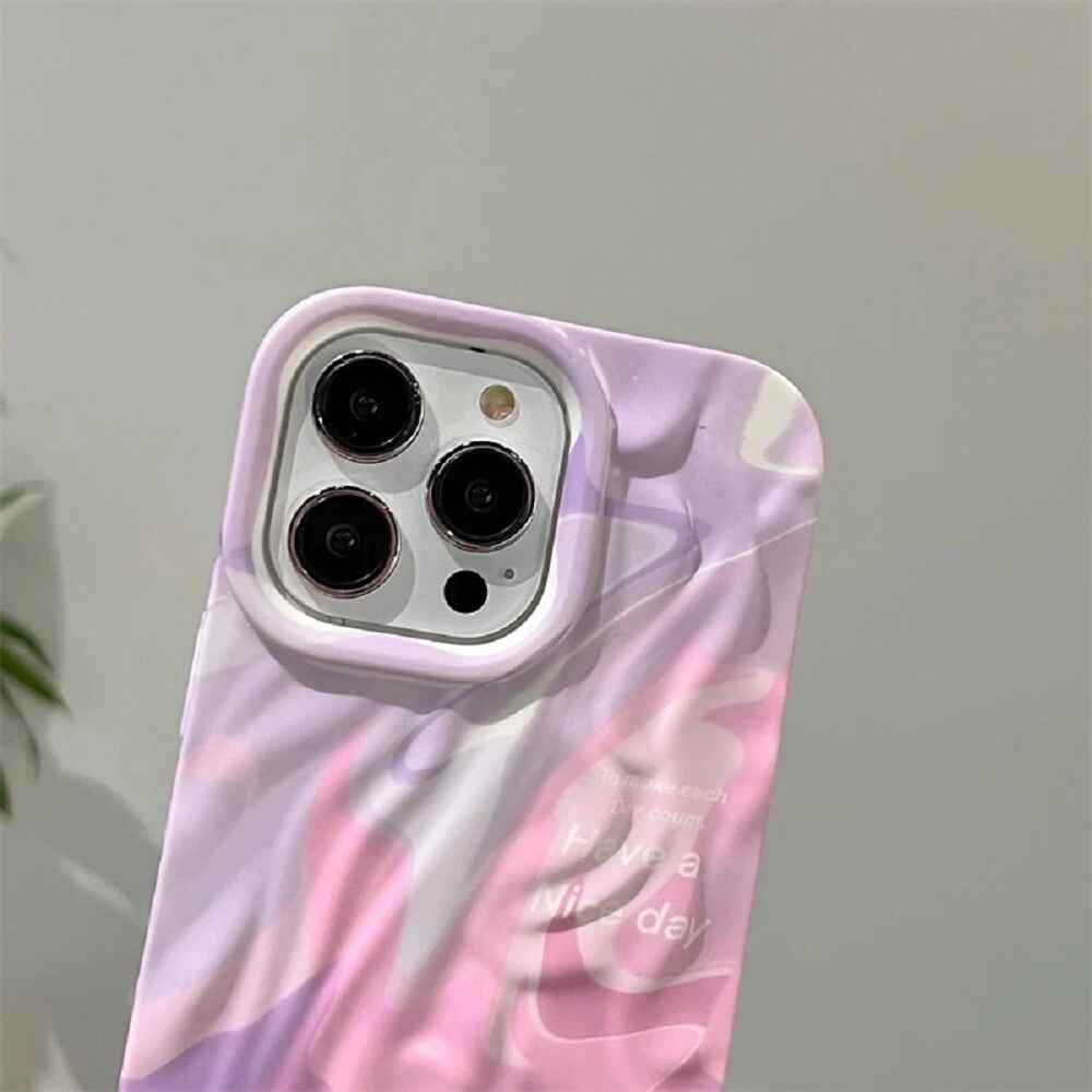 Rainbow Aesthetic Textured Positive iPhone Soft Silicone Case - Have a Nice Day
