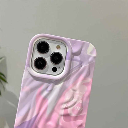 Rainbow Aesthetic Textured Positive iPhone Soft Silicone Case - Have a Nice Day