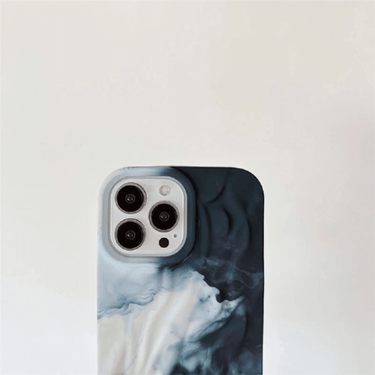 Aesthetic 3-D Textured Positive iPhone Soft Silicone Case - Black