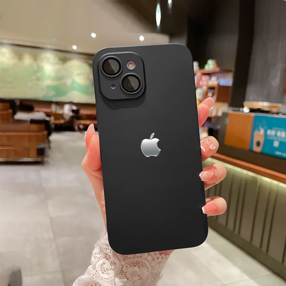 Solid Matte Finish Case With Camera Protection For iPhone Models