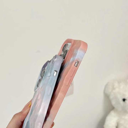 Aesthetic 3-D Textured Positive iPhone Soft Silicone Case - Grey