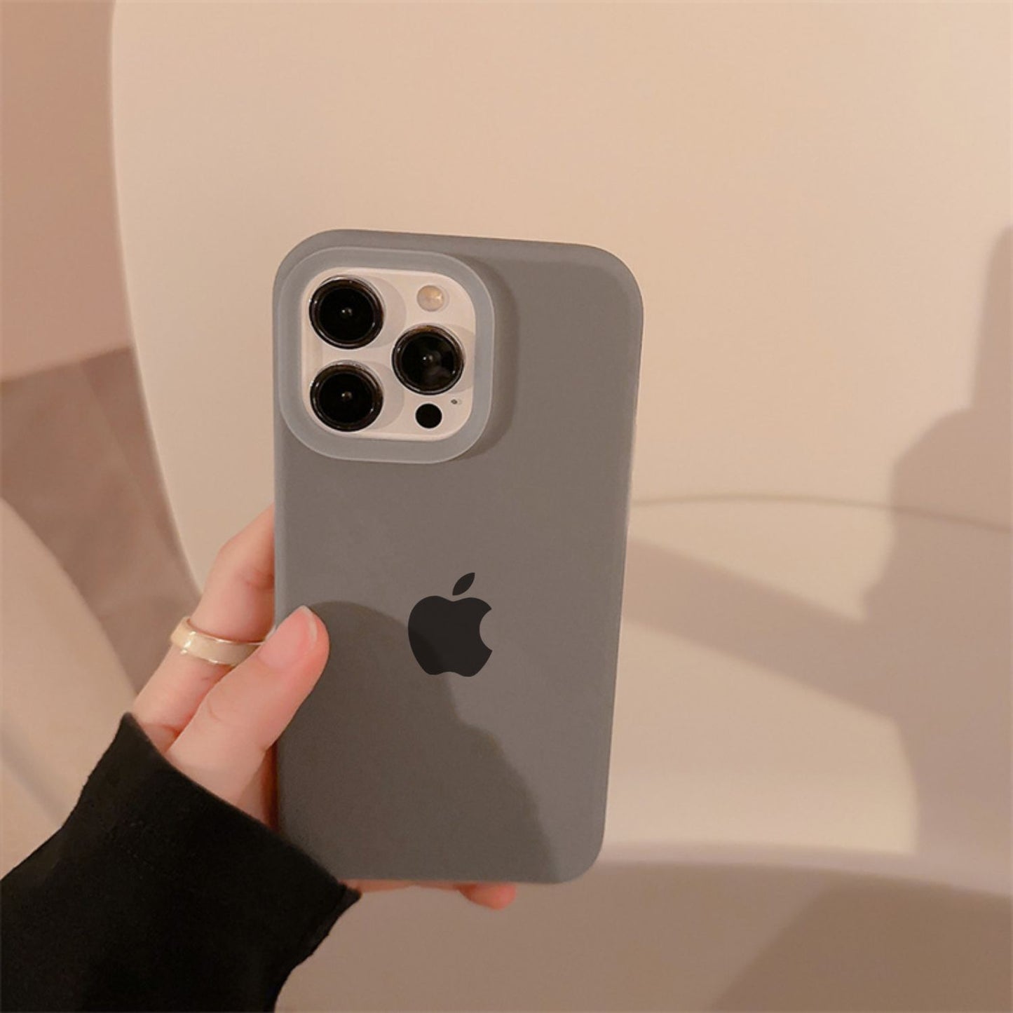 Jelly Liquid Silicone+PC Anti-drop Phone Case Protective Back Cover for iPhone