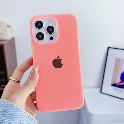 Jelly Liquid Silicone+PC Anti-drop Phone Case Protective Back Cover for iPhone