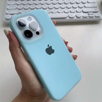 Jelly Liquid Silicone+PC Anti-drop Phone Case Protective Back Cover for iPhone