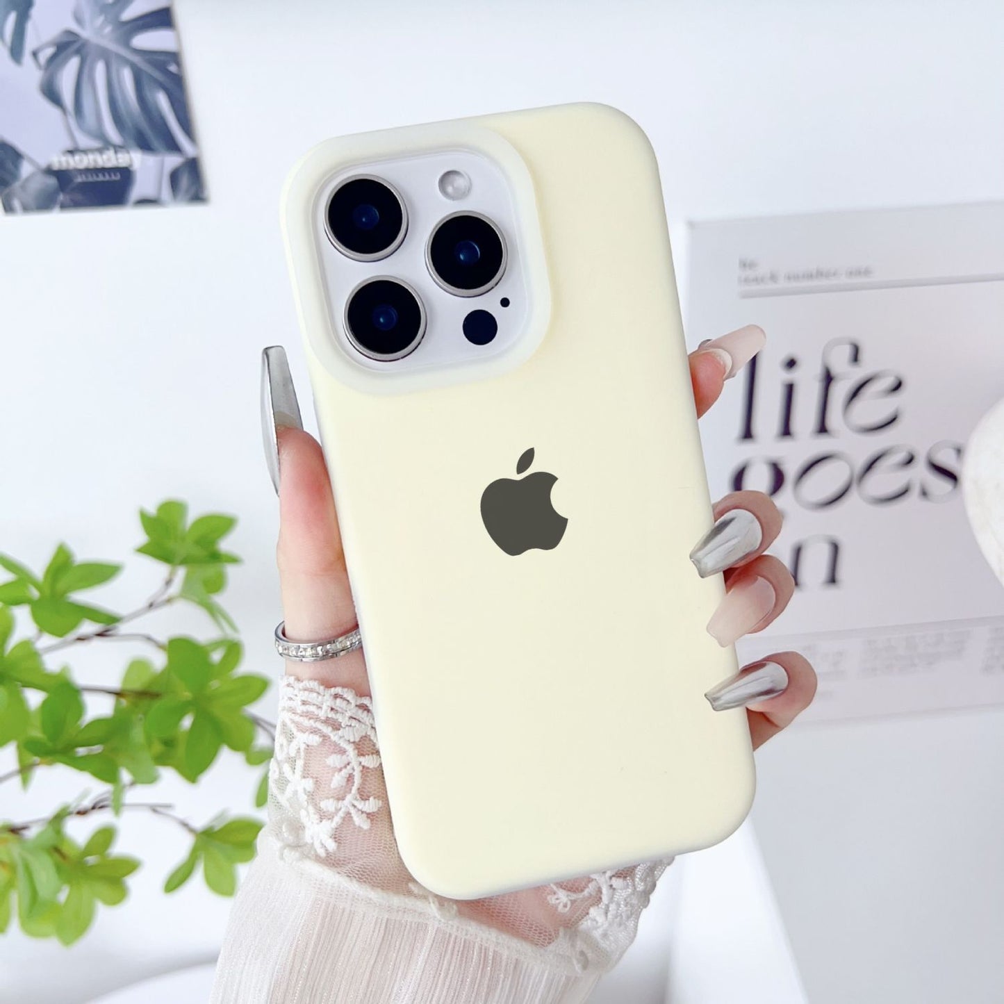 Jelly Liquid Silicone+PC Anti-drop Phone Case Protective Back Cover for iPhone