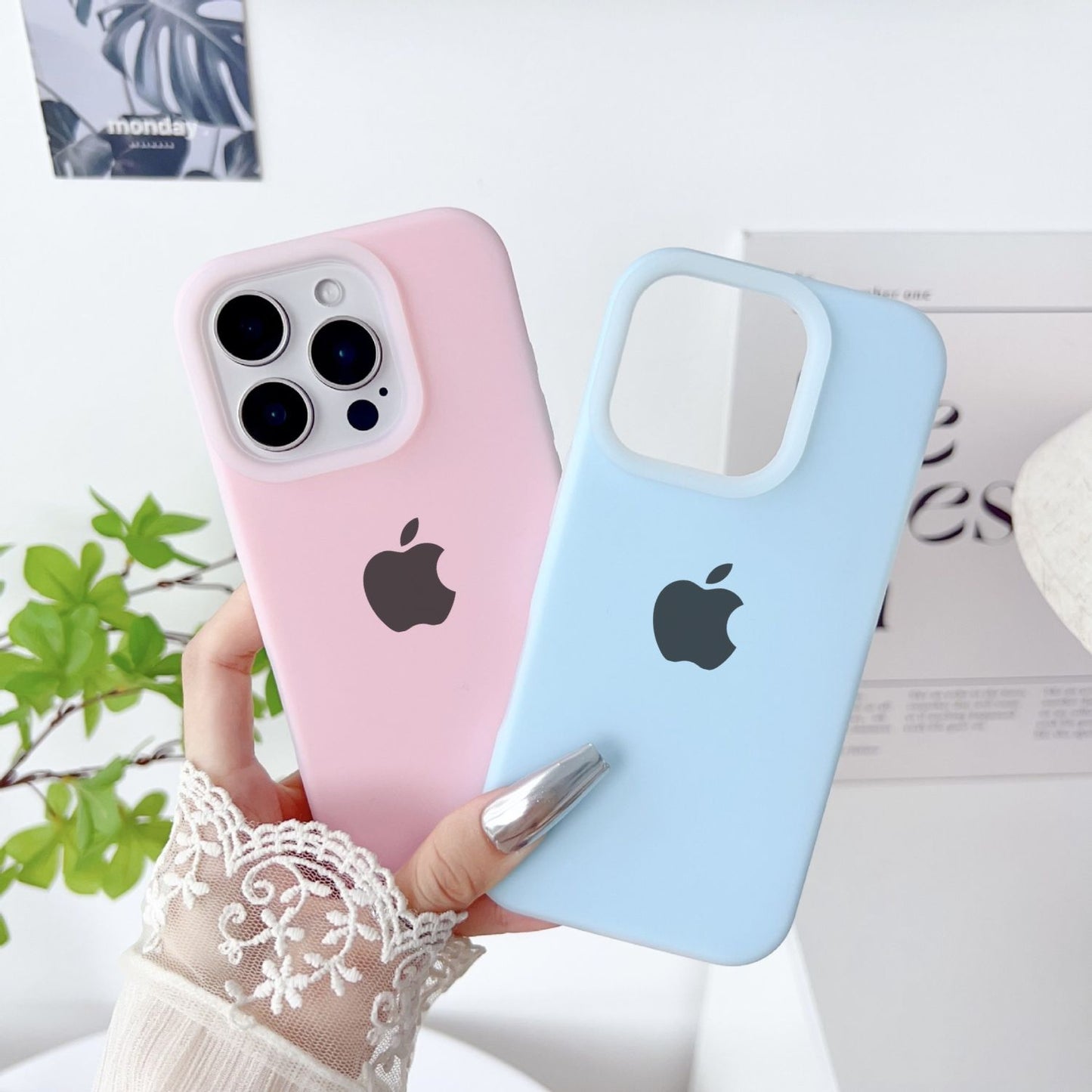 Jelly Liquid Silicone+PC Anti-drop Phone Case Protective Back Cover for iPhone