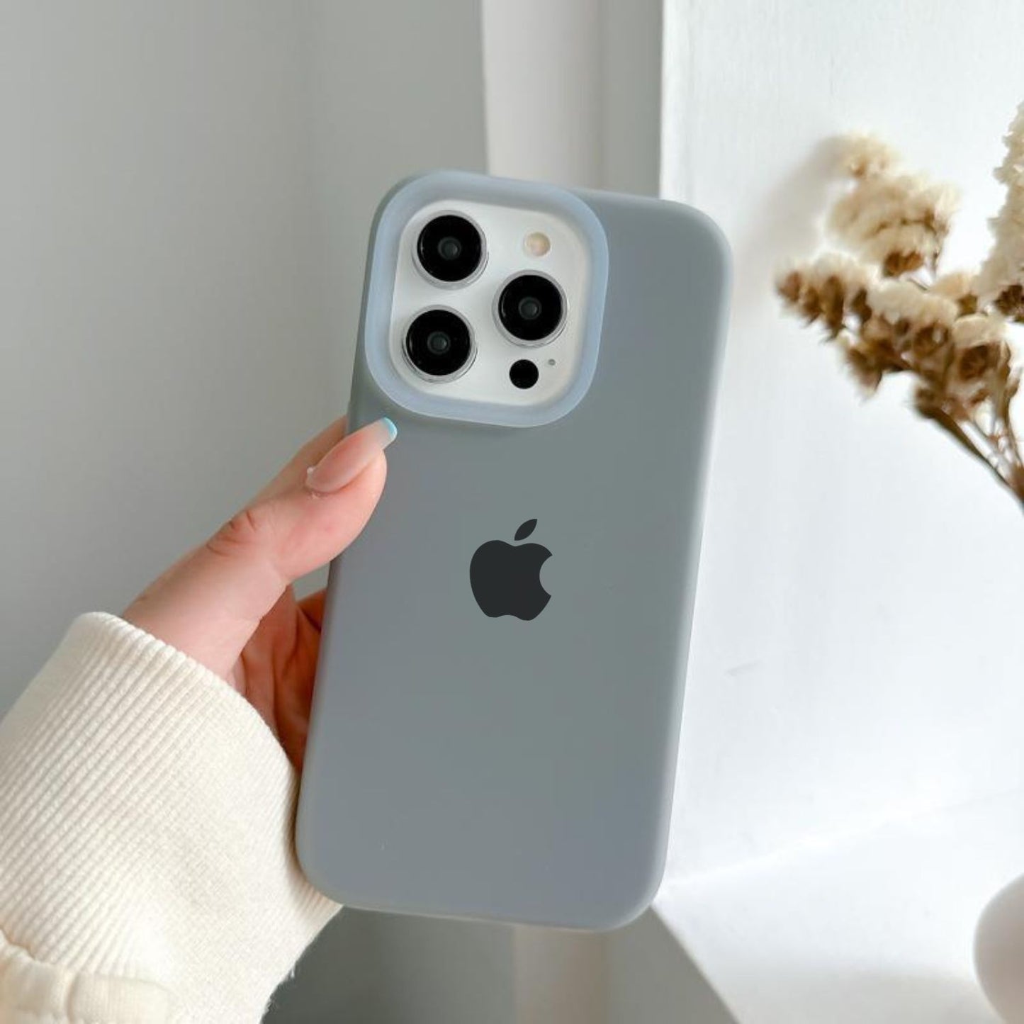 Jelly Liquid Silicone+PC Anti-drop Phone Case Protective Back Cover for iPhone