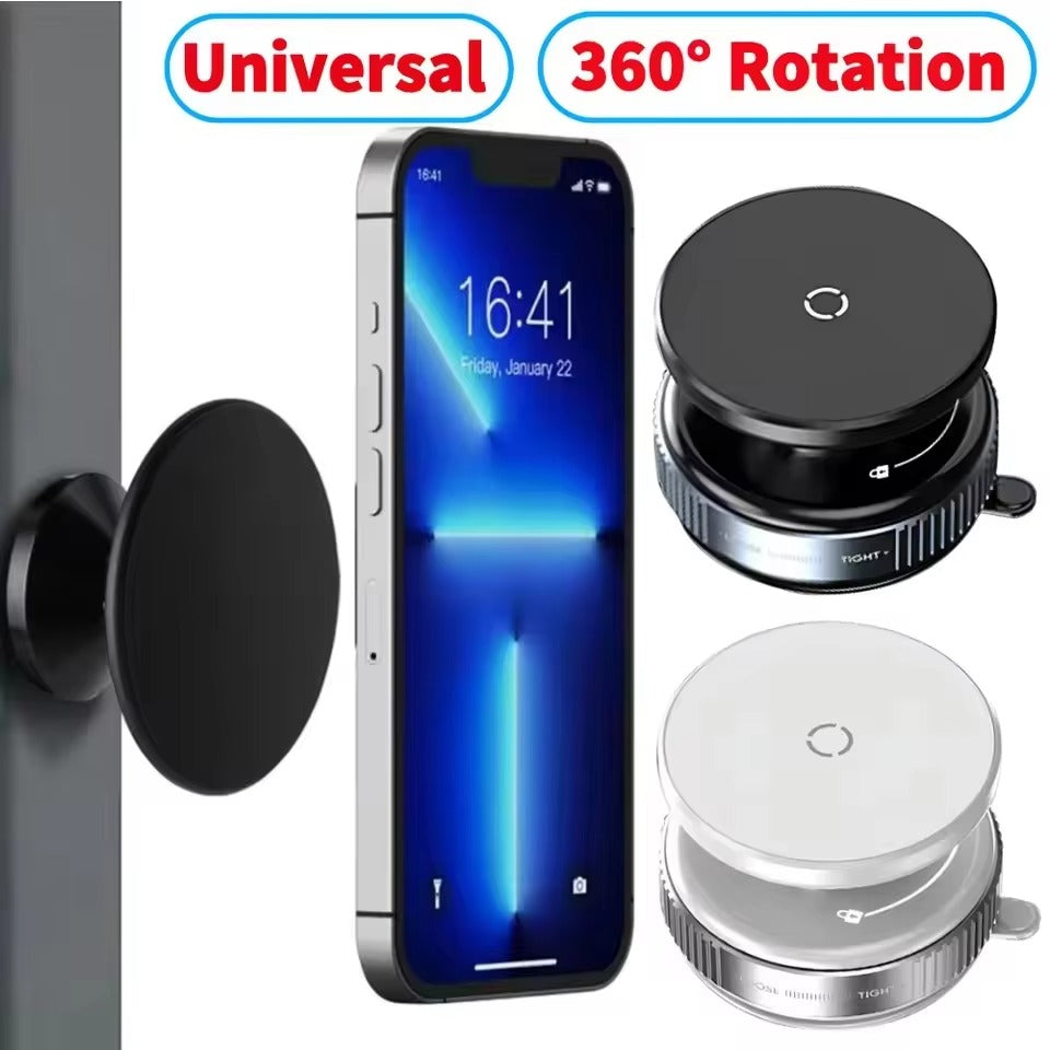 Strong Suction Magnetic Phone Holder | 360° Adjustable | Compatible with All Smooth Surfaces