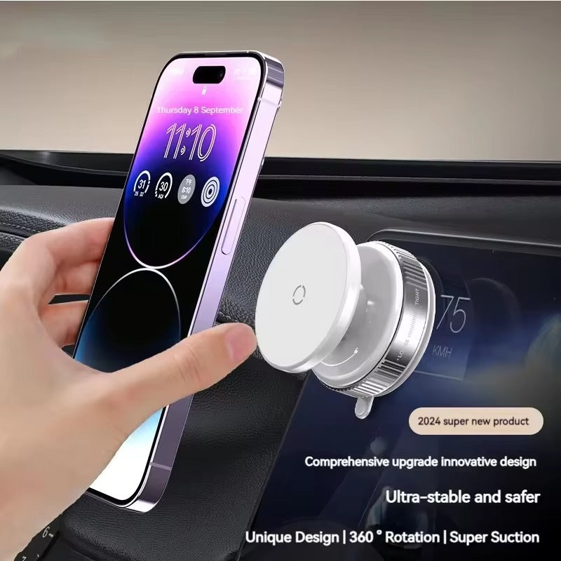 Strong Suction Magnetic Phone Holder | 360° Adjustable | Compatible with All Smooth Surfaces