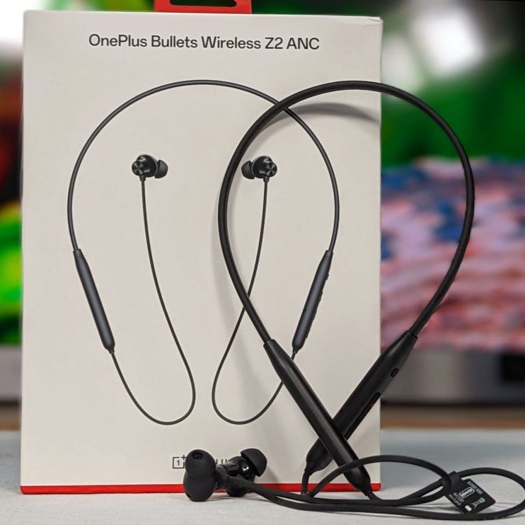 OnePlus Bullets Wireless Z2 ANC Bluetooth Earphones with Mic – 45dB Hybrid Noise Cancellation, 12.4mm Bass Drivers, 10-Min Fast Charge = 20 Hrs Playback, 30 Hrs Battery Life